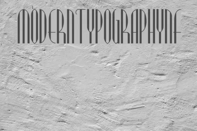 ModernTypographyNF Font examples