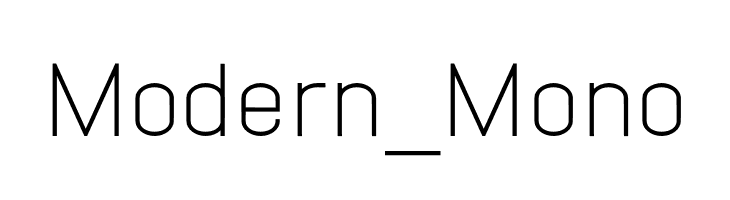 Modern_Mono  font caratteri gratis