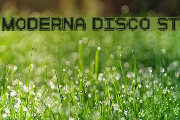 Moderna Disco St Font examples