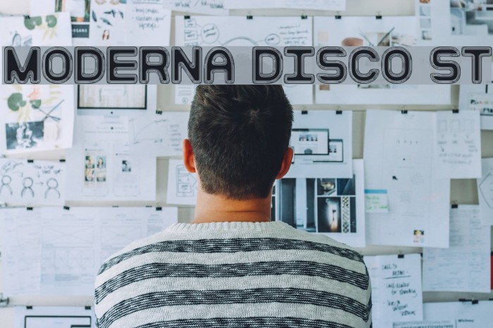Moderna Disco St Font examples