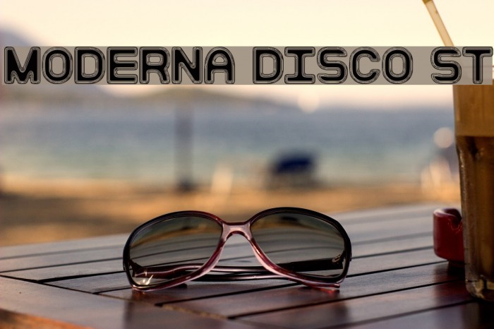 Moderna Disco St Font examples