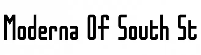 Moderna Of South St  Frei Schriftart Herunterladen