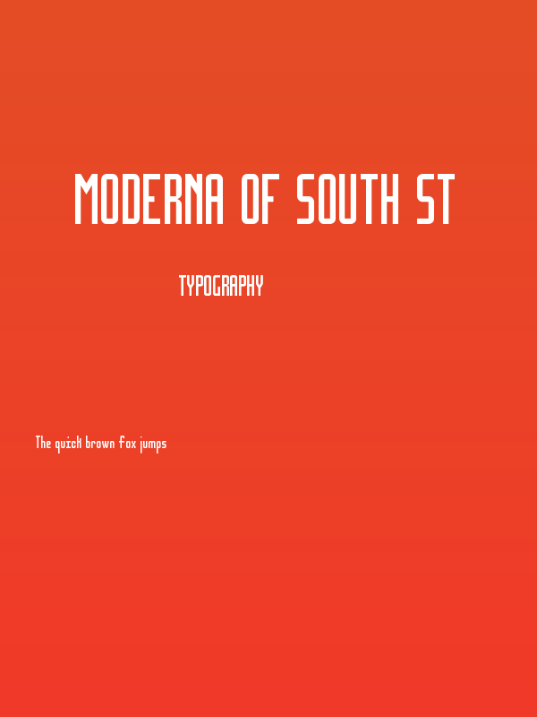 Moderna Of South St Poster