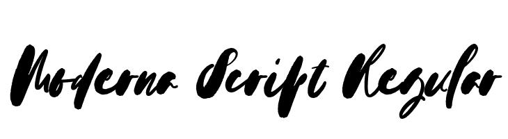 Moderna Script Regular  les polices de caractères gratuit tlcharger