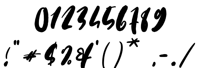 Moderna Script Regular Font OTHER CHARS