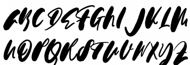 Moderna Script Regular Caratteri MAIUSCOLE