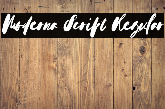 Moderna Script Regular Example 1