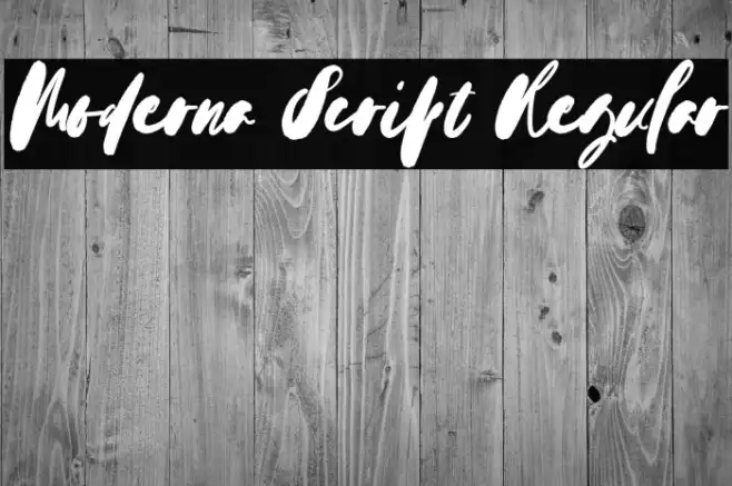 Moderna Script Regular Example 1