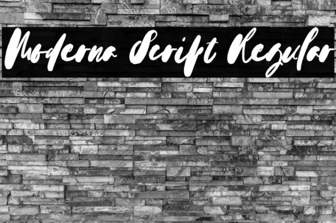 Moderna Script Regular Example 3