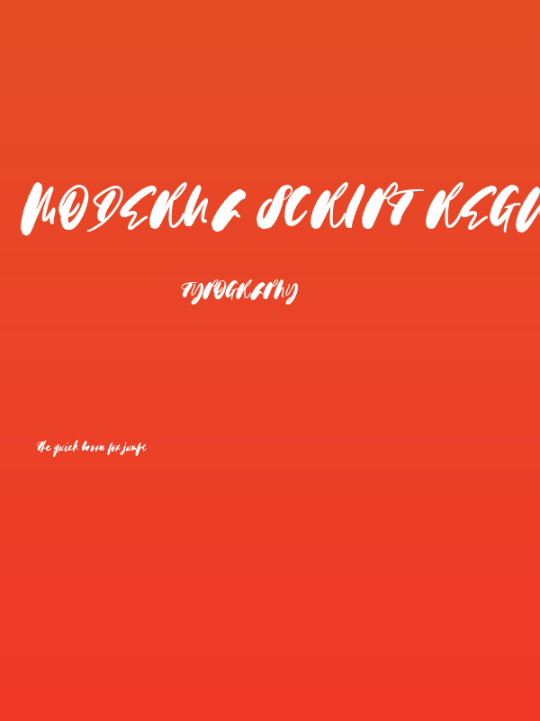 Moderna Script Regular Poster