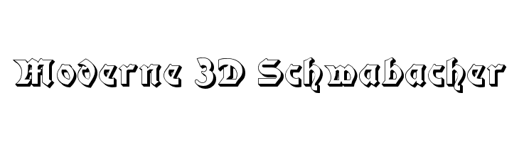 Moderne 3D Schwabacher Font