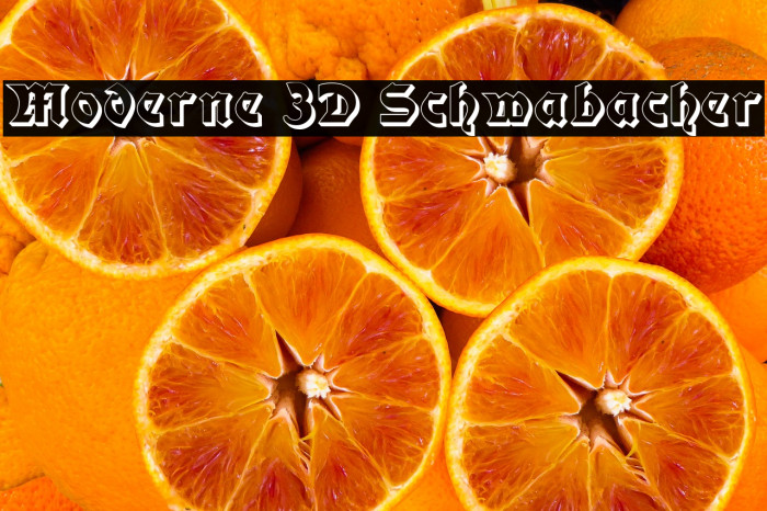 Moderne 3D Schwabacher Font examples