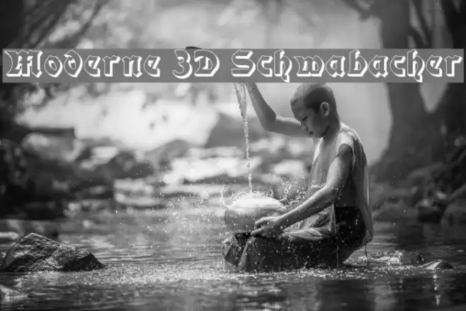 Moderne 3D Schwabacher Font examples