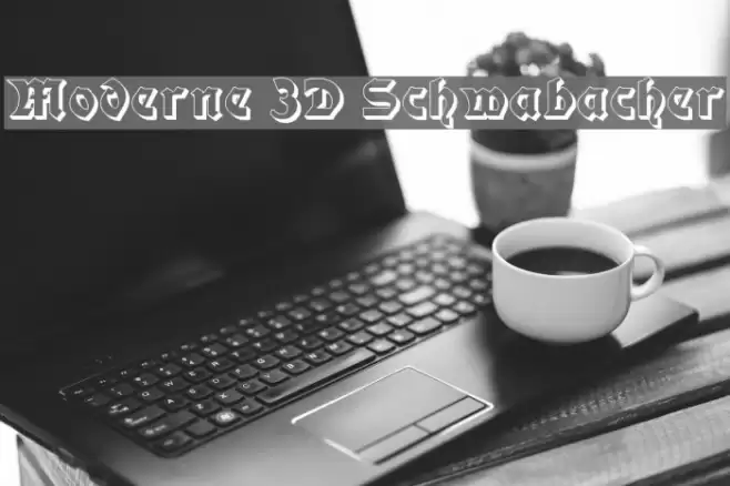 Moderne 3D Schwabacher Font examples