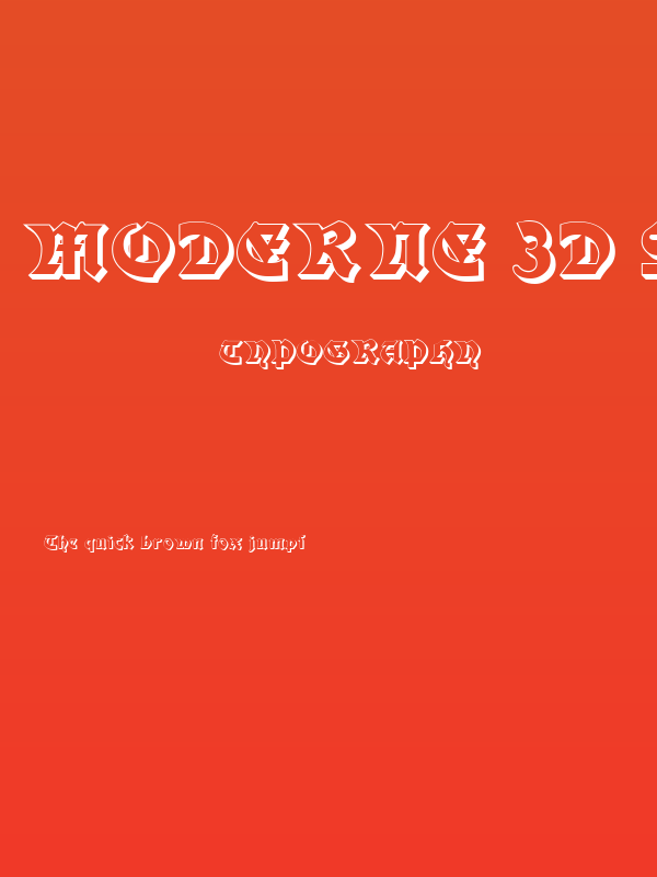 Moderne 3D Schwabacher Poster