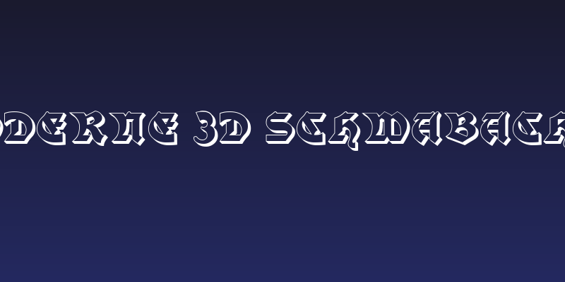 Moderne 3D Schwabacher Social Header