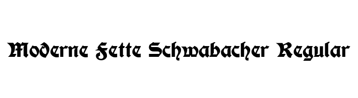 Moderne Fette Schwabacher Regular  font caratteri gratis