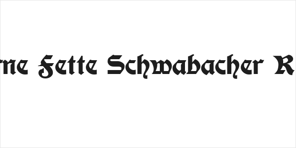 Moderne Fette Schwabacher Regular Logo