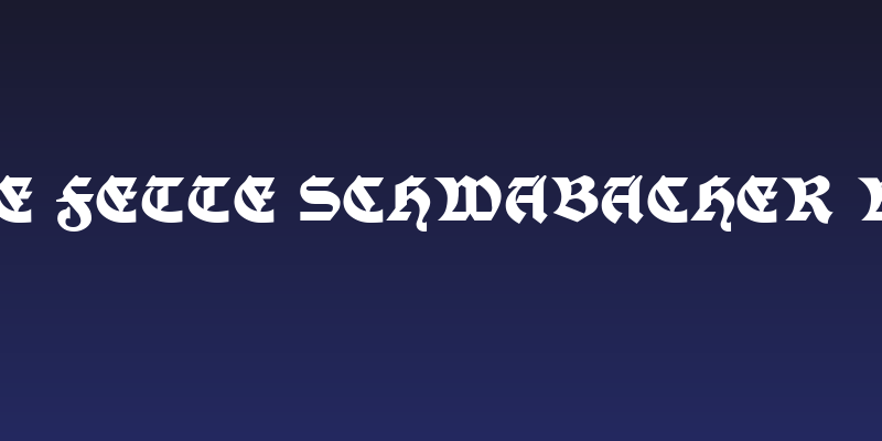 Moderne Fette Schwabacher Regular Social Header