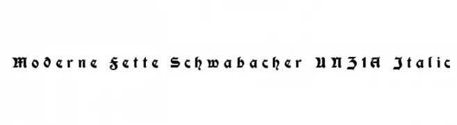 Moderne Fette Schwabacher UNZ1A Italic  नि: शुल्क फ़ॉन्ट्स डाउनलोड