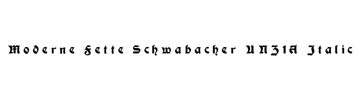 Moderne Fette Schwabacher UNZ1A Italic  Fuentes Gratis Descargar