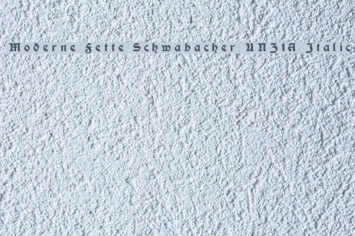 Moderne Fette Schwabacher UNZ1A Italic フォント examples