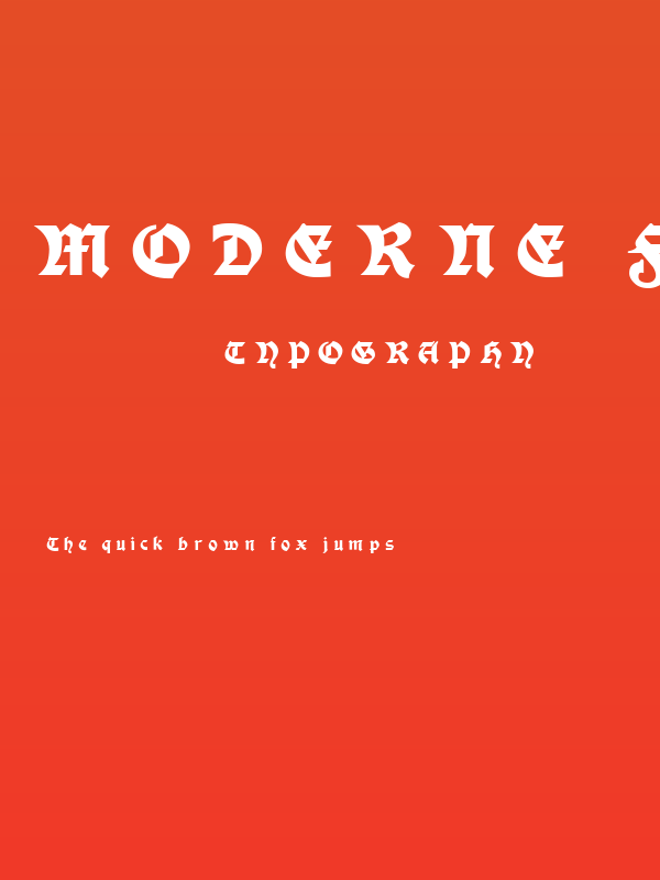 Moderne Fette Schwabacher UNZ1A Italic Poster