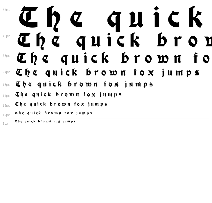 Moderne Fette Schwabacher UNZ1A Italic Waterfall