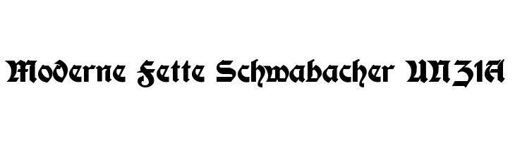 Moderne Fette Schwabacher UNZ1A Fuentes