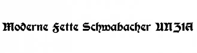 Moderne Fette Schwabacher UNZ1A  नि: शुल्क फ़ॉन्ट्स डाउनलोड