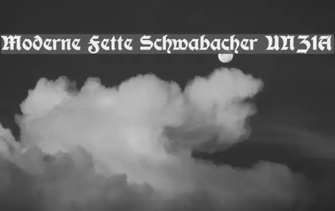 Moderne Fette Schwabacher UNZ1A Font examples