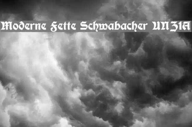 Moderne Fette Schwabacher UNZ1A Font examples