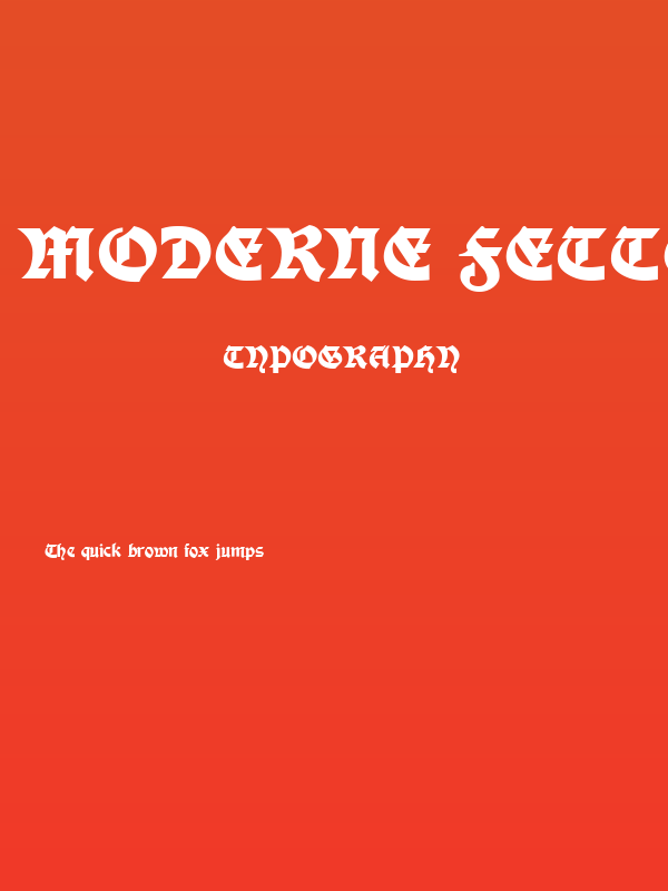 Moderne Fette Schwabacher UNZ1A Poster