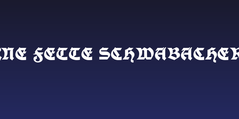 Moderne Fette Schwabacher UNZ1A Social Header