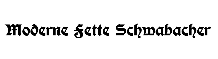 Moderne Fette Schwabacher Font