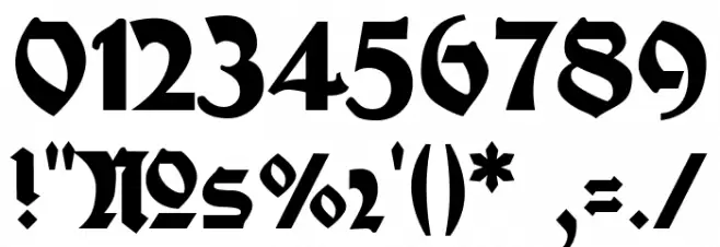 Moderne Fette Schwabacher Font OTHER CHARS