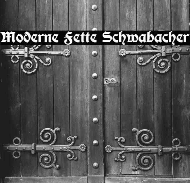 Moderne Fette Schwabacher Font examples