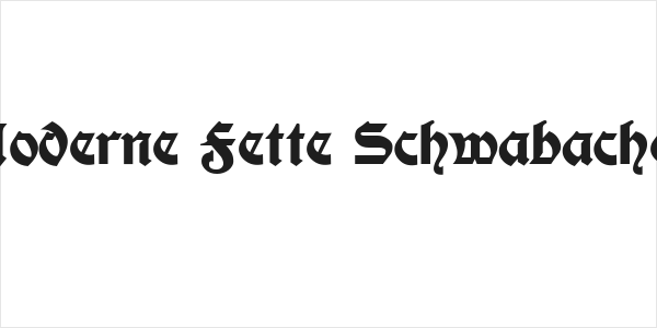 Moderne Fette Schwabacher Logo