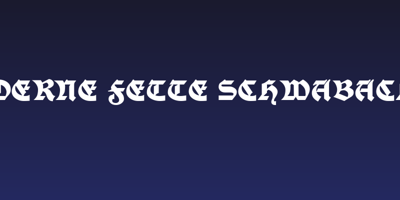 Moderne Fette Schwabacher Social Header