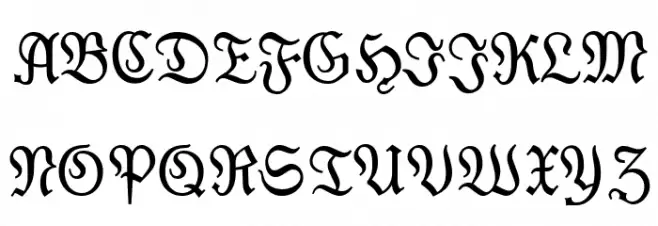 Moderne Fraktur UNZ1 字体 大写