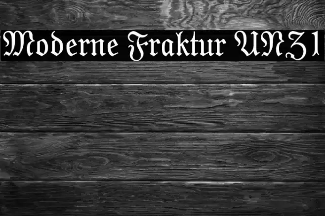 Moderne Fraktur UNZ1 Font examples