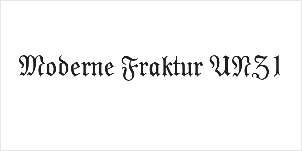 Moderne Fraktur UNZ1 Logo