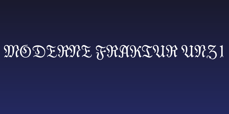 Moderne Fraktur UNZ1 Social Header