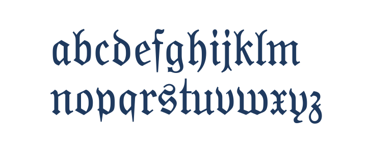 Moderne Fraktur UNZ1 Lowercase