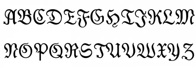 Moderne Fraktur 字体 大写
