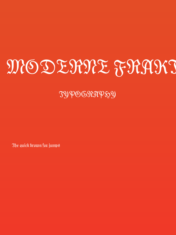 Moderne Fraktur Poster