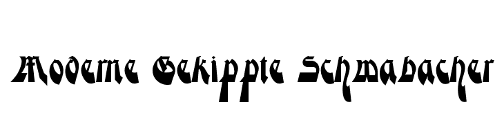 Moderne Gekippte Schwabacher  font caratteri gratis