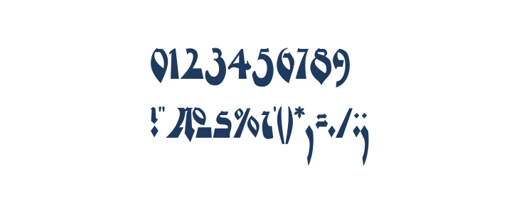 Moderne Gekippte Schwabacher Other Characters