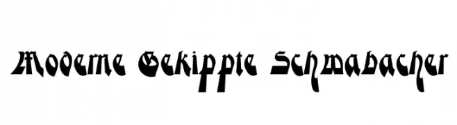 Moderne Gekippte Schwabacher  Free Fonts Download