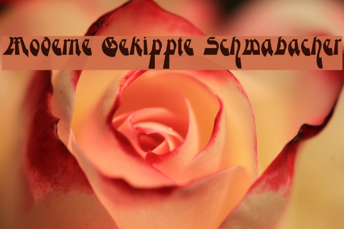 Moderne Gekippte Schwabacher Example 1